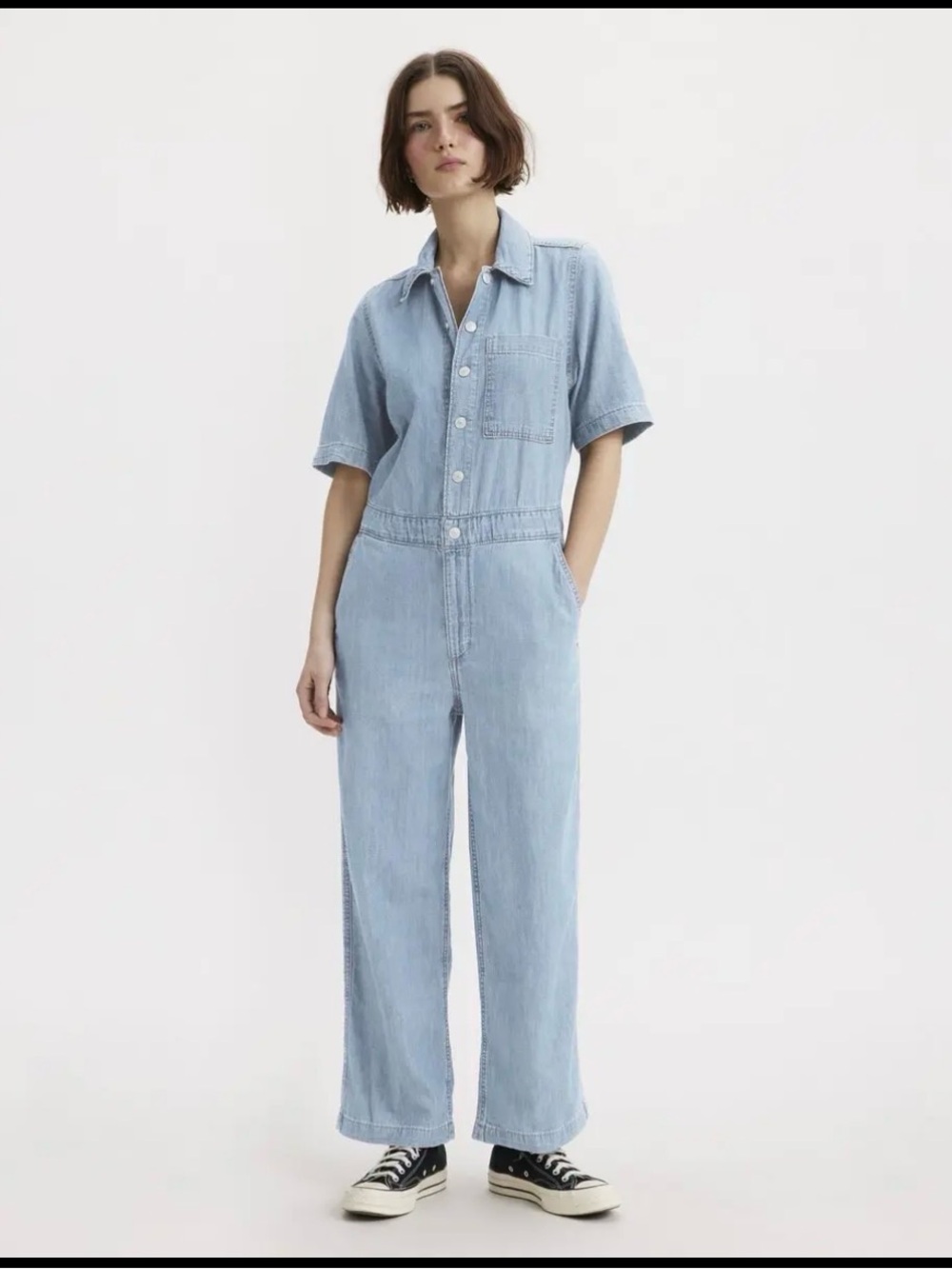 Levi’s Women Cotton Short-Sleeve Heritage Jumpsuit S